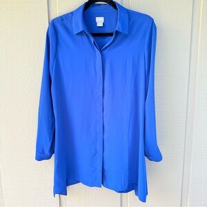 Chico's Vibrant Blue Button Down Shirt